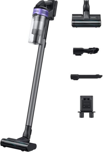 Samsung Jet 75E Turbo VS20B75B1R4 Akku-Staubsauger in Grau mit 200 AW Saugkraft, 60 Minuten Laufzeit und Ladestation - Bild 1