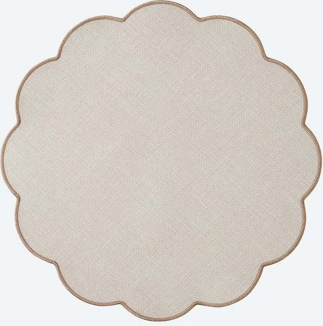 Platzset modern in Beige mit dekorativem Rand, Durchmesser: 38 cm - Bild 1