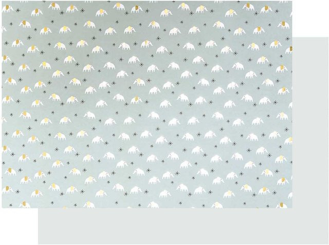 Rico Design Paper Poetry Motivkarton Baby Elefanten in Rosa, Hellblau und Grau, B x H: 50 x 70 cm - Bild 1