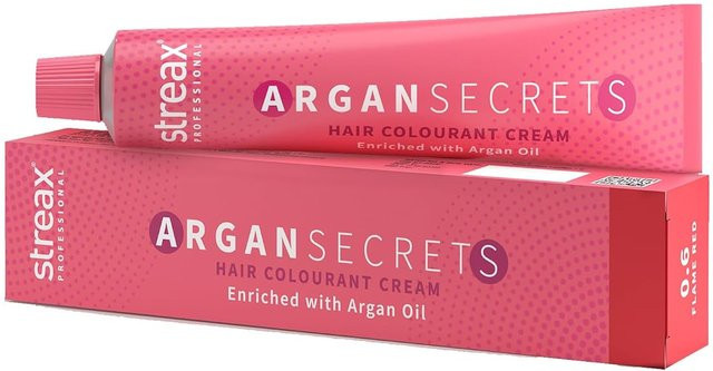 Streax Professional Argan Secrets Haarfärbecreme, Flammenrot, 90g - Bild 1