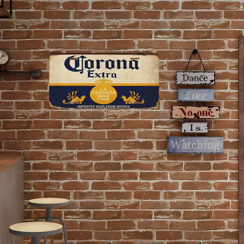Vintage Corona Extra Beer Dekoration Nummernschild in Multicolor, B: 15,0 cm, H: 15,0 cm, T: 6,0 cm - Bild 4