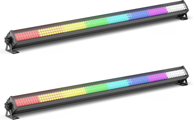 U'King 2er-Set RGB LED Wall Wash Light mit 252 LEDs, DMX512 Bar Bühnenlicht für DJ, Konzert und Hochzeit, Schwarz, Multicolour - Bild 1