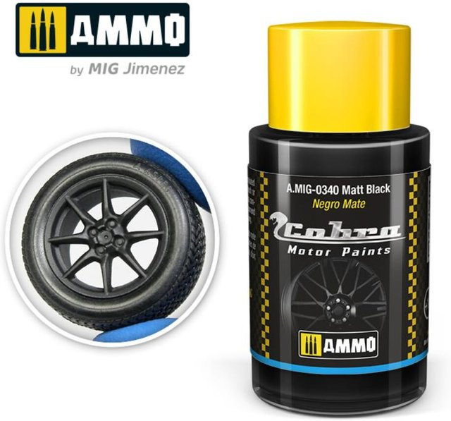 AMMO by MIG Jimenez Cobra Motor, Matt Black, Schwarz - Bild 1