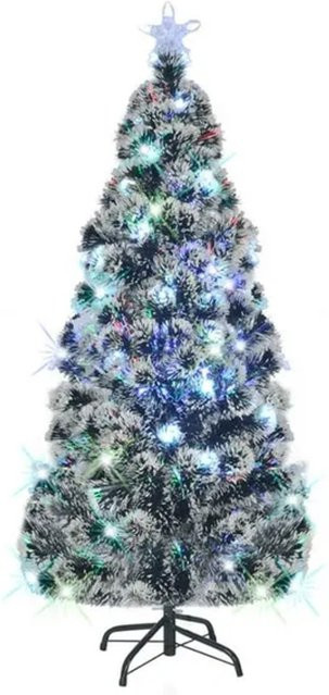 vidaXL Künstlicher Weihnachtsbaum mit Ständer und LED Fiberoptik Modell 1, Höhe: 150 cm - Bild 1