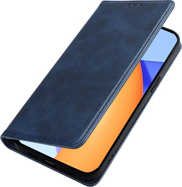 Leder-Brieftasche als Buch-Hülle für Huawei P20 Pro, Huawei P20 und Huawei P10 Lite mit Magnetverschluss und Kartenfächern in Braun oder Blau - Bild 1