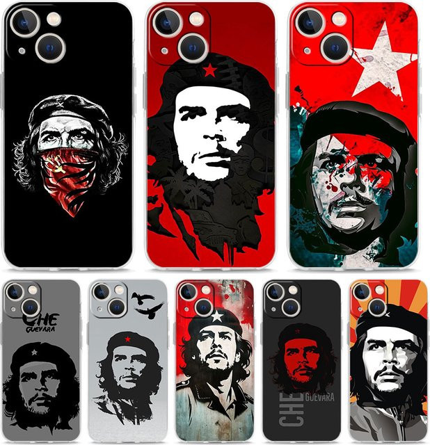 Stoßfeste TPU Handyhülle von CreateXin mit Che Guevara Motiv in Transparent für iPhone 16 15 14 13 12 11 Pro Max XS X XR 7 8 Plus - Bild 1
