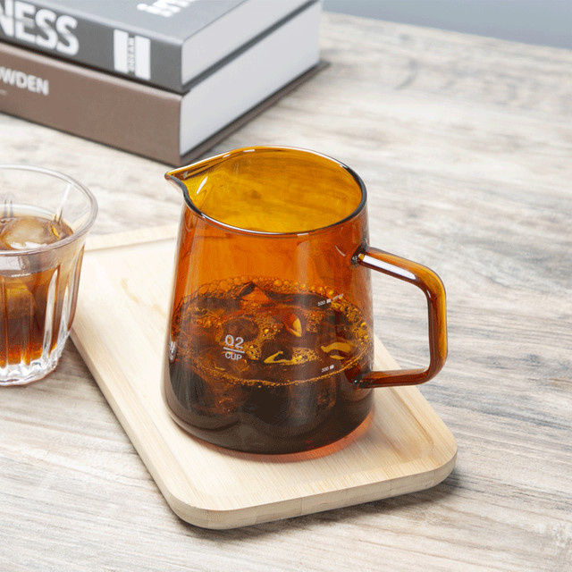 EAKOERS Kaffeekanne aus Glas in Braun mit Deckel, 500 ml - Bild 1