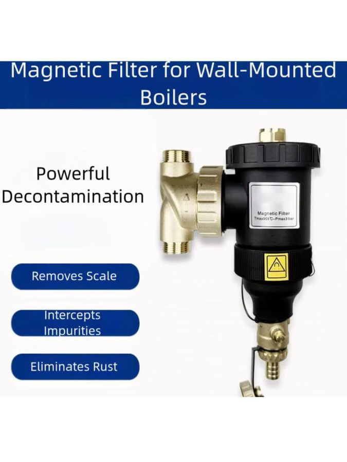 ANENG Magnetischer Zentral-Warmwasserbereiter mit Filter für Fußbodenheizung und Kesselsystem zur Sedimentfiltration - Bild 5