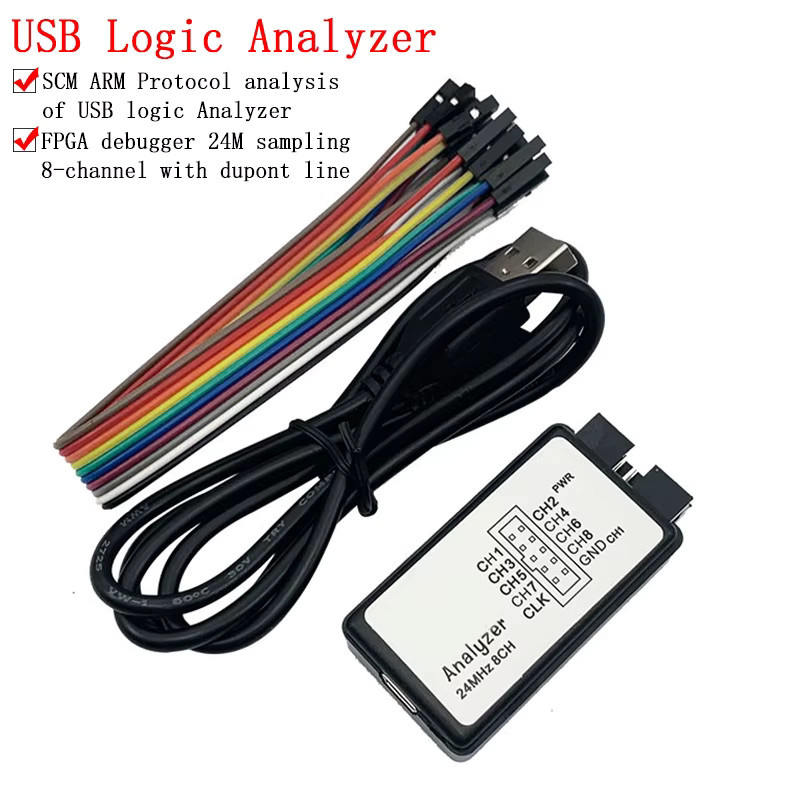 Si Tai&SH USB-Logikanalysator mit 24 MHz und 8 Kanälen in Schwarz für ARM und FPGA Debugging - Bild 4