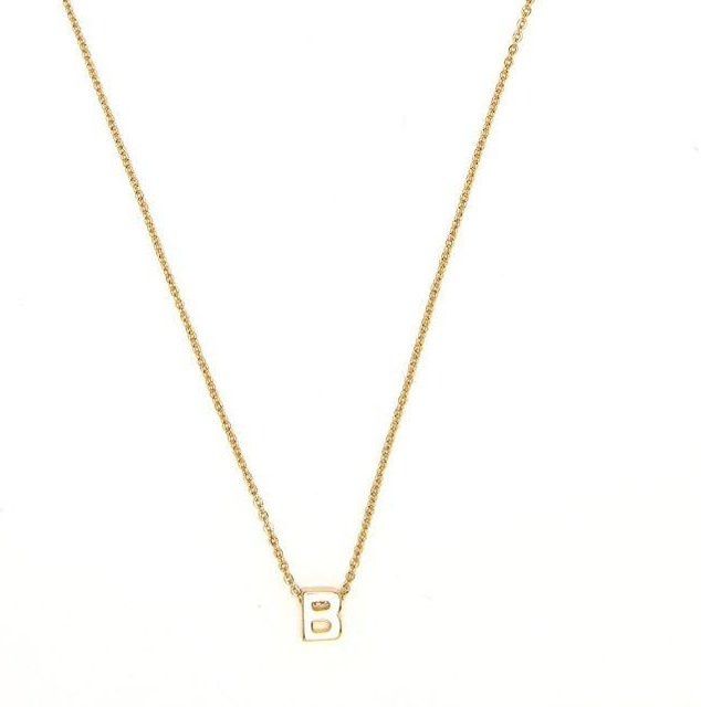 Luxenter Kette, Buchstabe B, 18 Karat Gelbgold-Finish, Damen - Bild 1