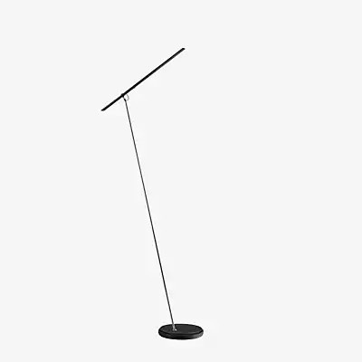 Baltensweiler Let LED Stehleuchte in Schwarz eloxiert mit warmweißem Licht (3.000 K)