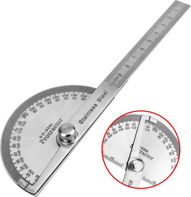 NICEYARD Winkelmesser aus Edelstahl in Silber für Holzbearbeitung und präzise Messungen - Bild 1