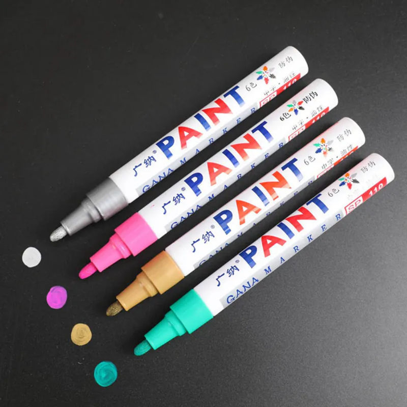 A qi Lackfarben-Markierungsstift in Multicolor, wasserfester Ölbasis für Metall und Glas, feine Spitze, 15 ml - Bild 6