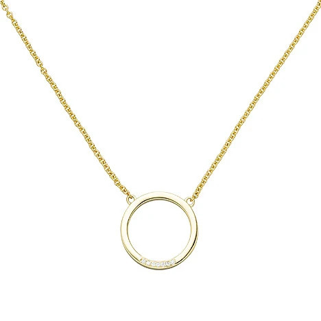 Colfem Halskette 585 Gelbgold, 7 Diamanten, 44 cm - Bild 1
