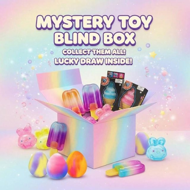 Binchi Fitness Squishy Mystery Blind Box, Knet-Fidget-Spielzeug, gray - Bild 1