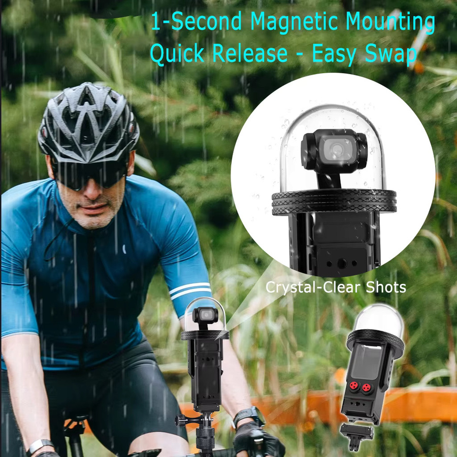 FEICHAO Unterwasser-Tauchgehäuse mit Aluminiumpanzerung für DJI Osmo Pocket 3, wasserdicht bis 80 m, Farbe: Schwarz - Bild 2