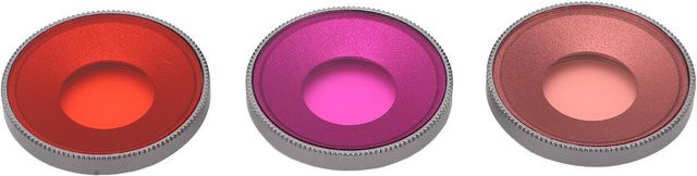 KONNWEI 3er Set Kameraobjektiv Tauchfilter aus optischem Glas in Rosa, Rot und Lila für Actioncam - Bild 1