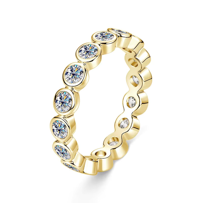 IOGOU Eternity-Ring 14k Goldfilled, Moissanit, Damen - Bild 2