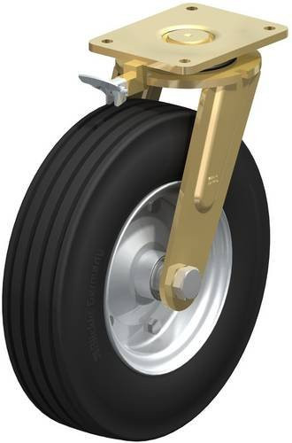 Blickle Lenkrolle LS-VLE 405K-RI4 mit Feststeller, schwarz/mehrfarbig, Rad-Durchmesser: 405 mm, Tragfähigkeit: 950 kg - Bild 1