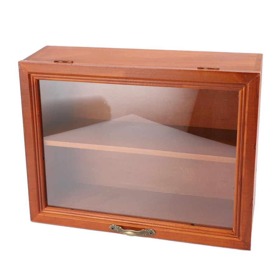 CosyHome Holz Schreibtisch Organizer und freistehende Vitrine für Mini-Figuren - Bild 2