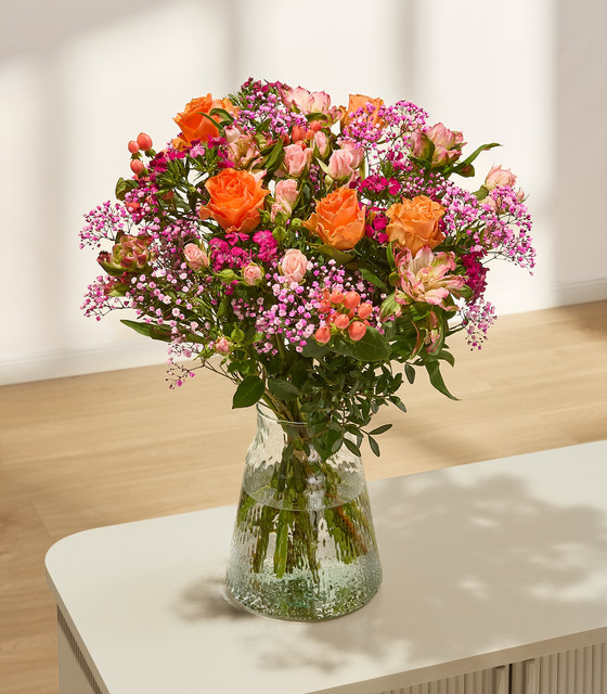 Blume2000 Pink Perfection Strauß mit Rose und Nelke, Pink - Bild 1