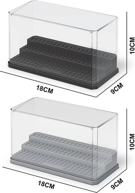 HOVFELER Actionfiguren Vitrine Box, Bausteine Minifiguren Grundplatte, Spielzeug für Kinder - Bild 1