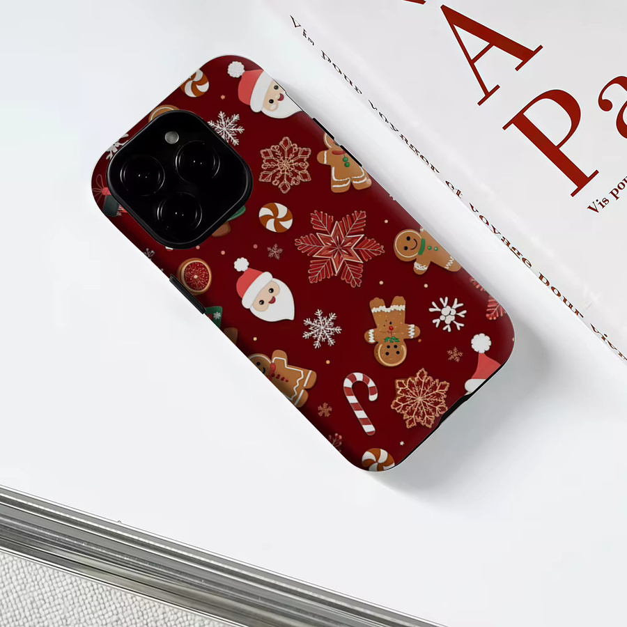 Apple iPhone Handyhülle Lebkuchen Weihnachten Magnetische robuste Doppel-Schicht-Hülle für iPhone 17 16 15 14 Pro Max Plus - Bild 3