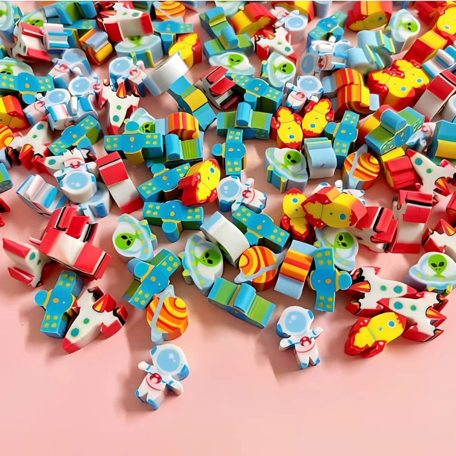 YMY Bunte Cartoon-Radiergummis für Schüler in verschiedenen Größen (1 cm bis 1,5 cm) - Bild 4