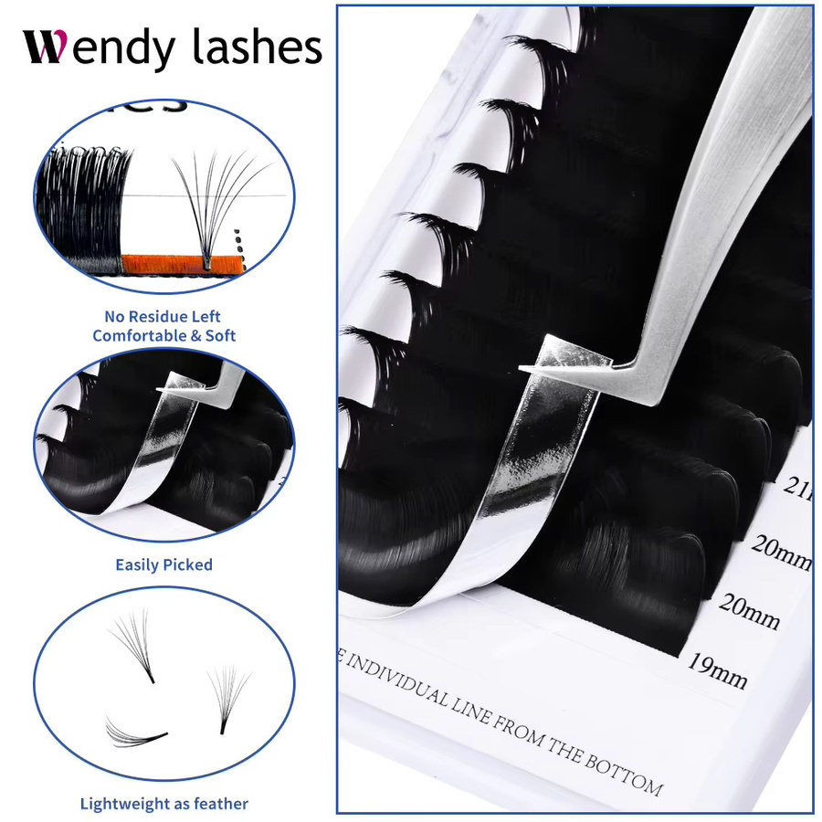 Wendy Lashes Easy Fanning Volume Wimpernverlängerung, Black, Natürlich - Bild 3