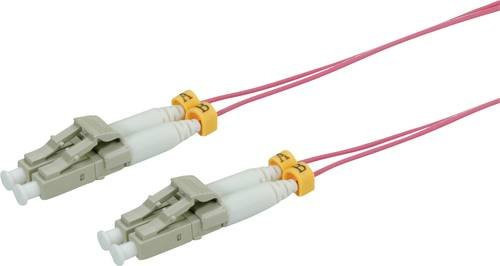 Roline Glasfaser LWL Anschlusskabel OM4 Multimode Violett, Länge: 2,00 m, 1x LC-Stecker auf 1x LC-Stecker, 50/125 µm - Bild 1