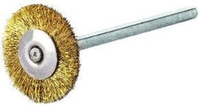 Lessmann Miniatur-Rundbürste aus Messingdraht in Gold, Bürsten-Durchmesser: 19 mm, Bürstenbreite: 2 mm - Bild 1