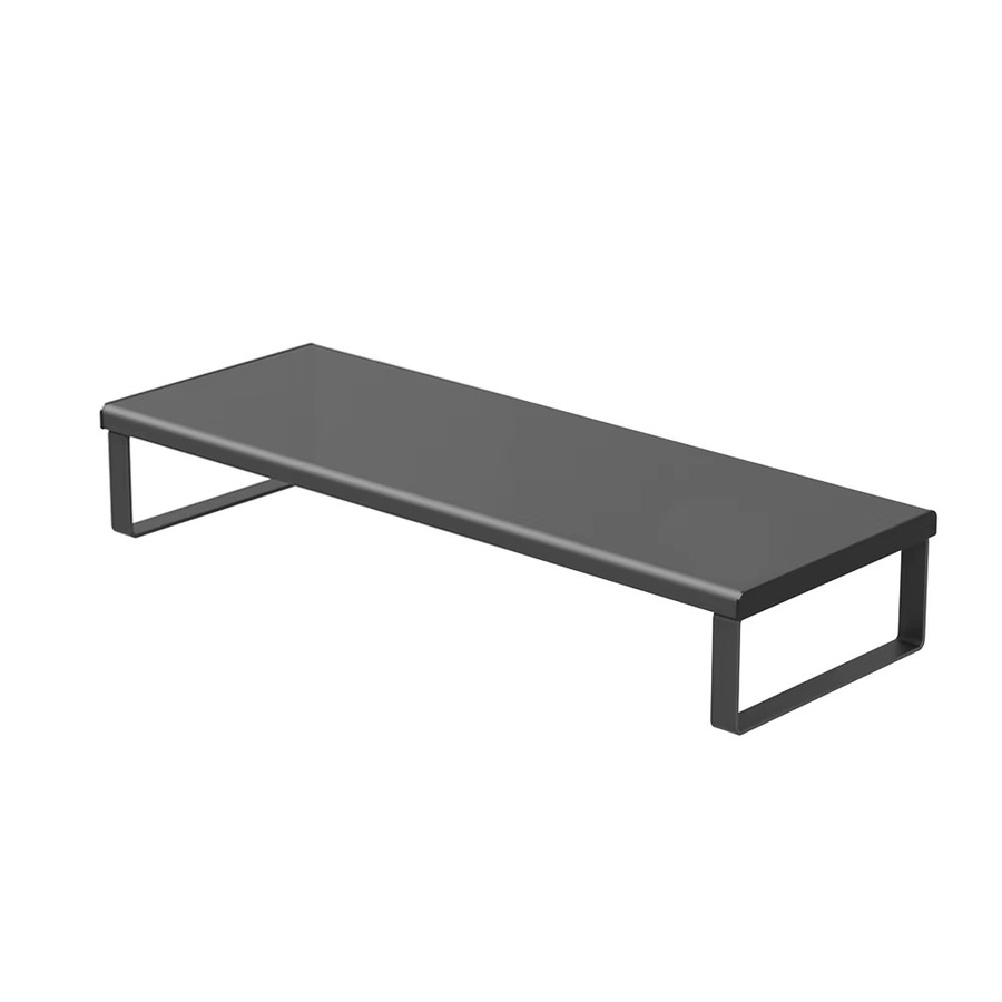 Monitorständer aus Metall in Schwarz, erhöhter Desktop-Riser für Laptops und Computer, Breite: 60 cm - Bild 2