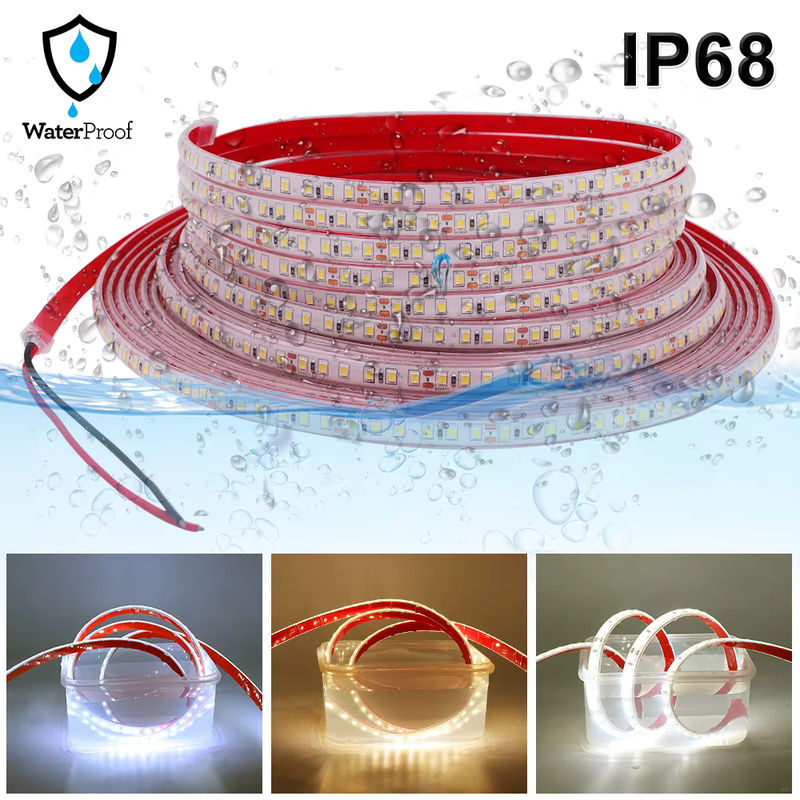 HEGEHE RGB LED-Streifen IP68 Wasserdicht Multicolour mit 120 LED/m und selbstklebendem Silikonband - Bild 3