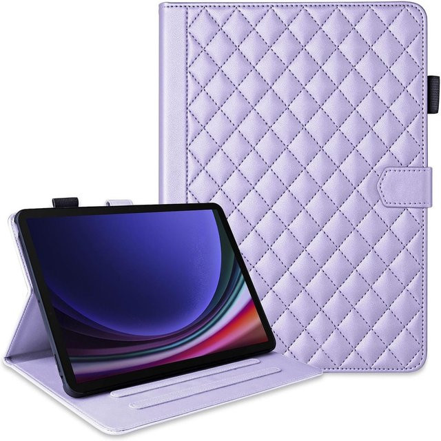 Samsung Galaxy Tab S10 FE Plus Kunstleder Hülle mit Standfunktion in Lila - Bild 1