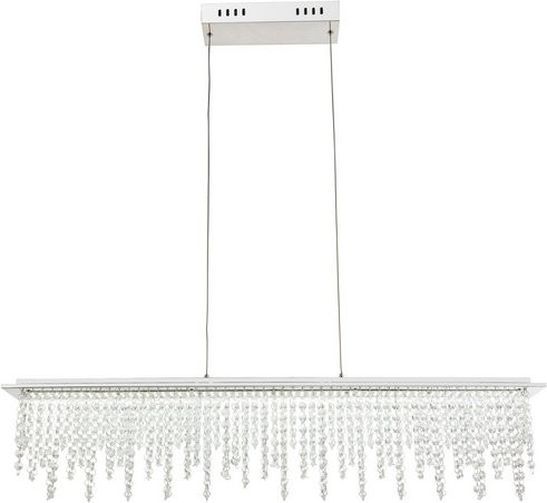 GLOBO LIGHTING LED-Pendelleuchte SCALA in Chrom mit Glas und Kristallen, dimmbar mit Fernbedienung - Bild 1