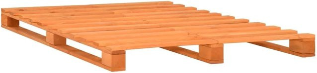 vidaXL Palettenbett aus Kiefer Massivholz in Braun, B/T: 180 x 200 cm - Bild 1