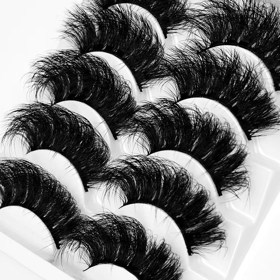 JIEFUXIN Falsche Wimpern, 10 Paare, Volumen, Lang - Bild 5