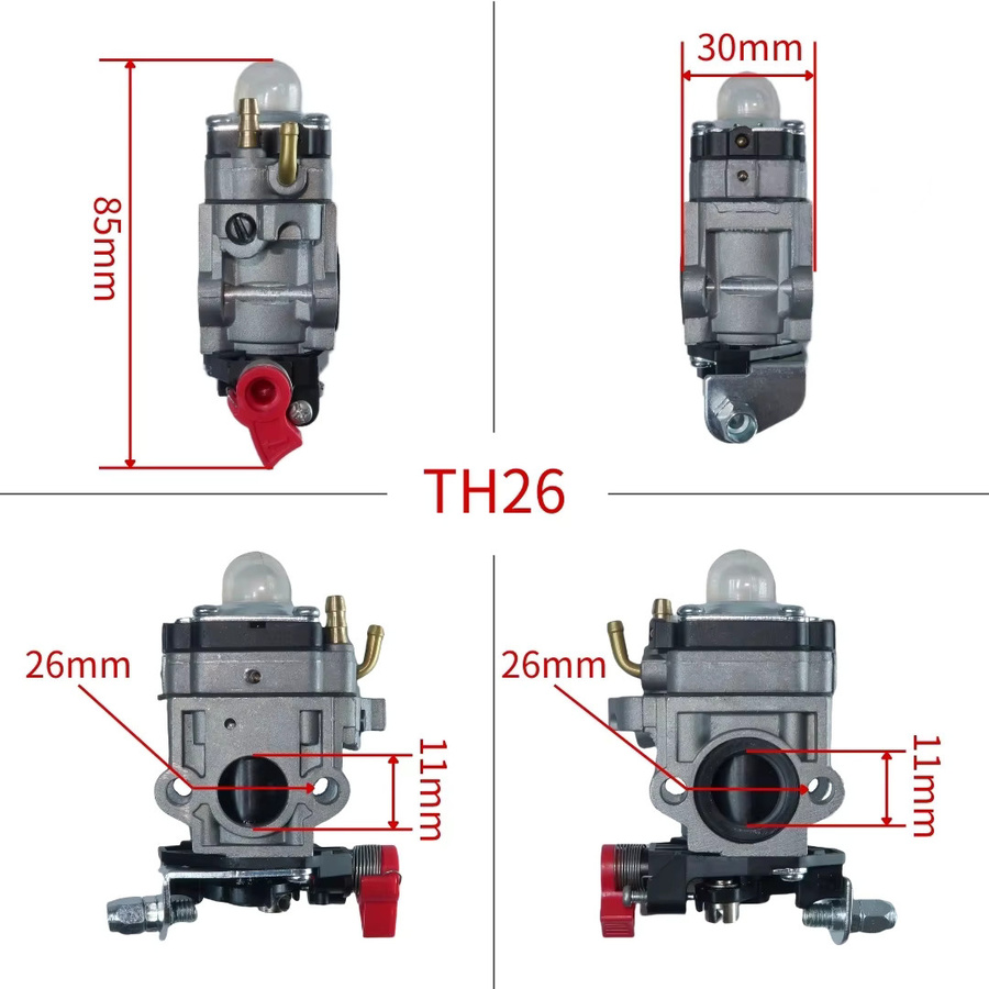 Mechanisches Grasvergaser-Kit für Oleo Mac TH23 TH26 TH34 BV162 23CC 25CC 26CC 33CC 2-Takt-Motoren in Silber - Bild 2