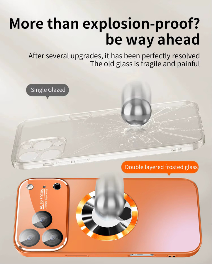 RPKKS Magnetische Matte Hülle aus Titanlegierung für iPhone 11 bis iPhone 17 Pro Max Plus mit MagSafe und Kameraschutz in Blau - Bild 4