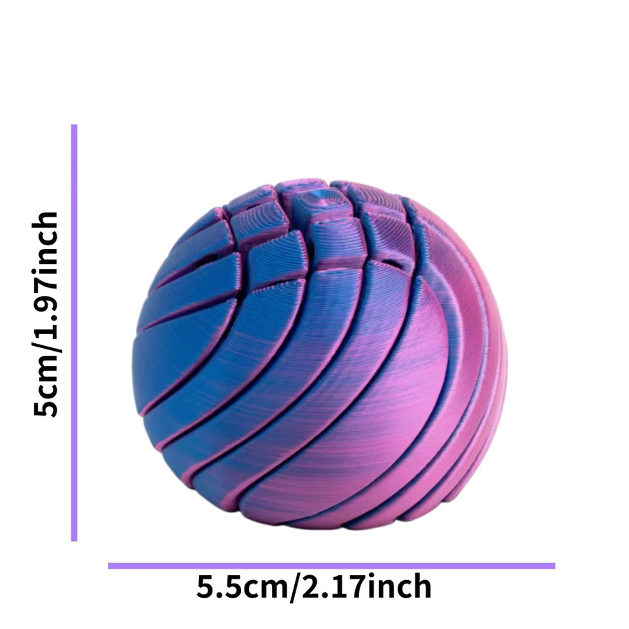 RonHam Stressabbau-Spielzeug, kreisförmiger Zahnrad-Drehball, Flüssigkeitsflussball - Bild 6