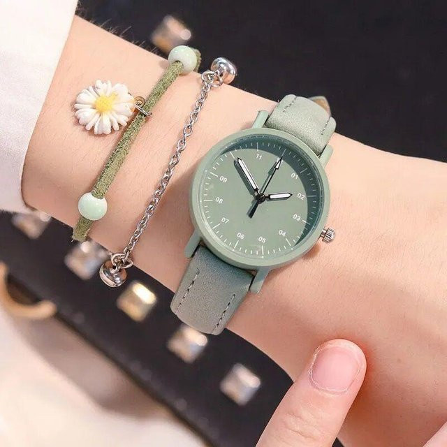 Armbanduhr ping Day, Quarz, Leder, Grün, Damen - Bild 1