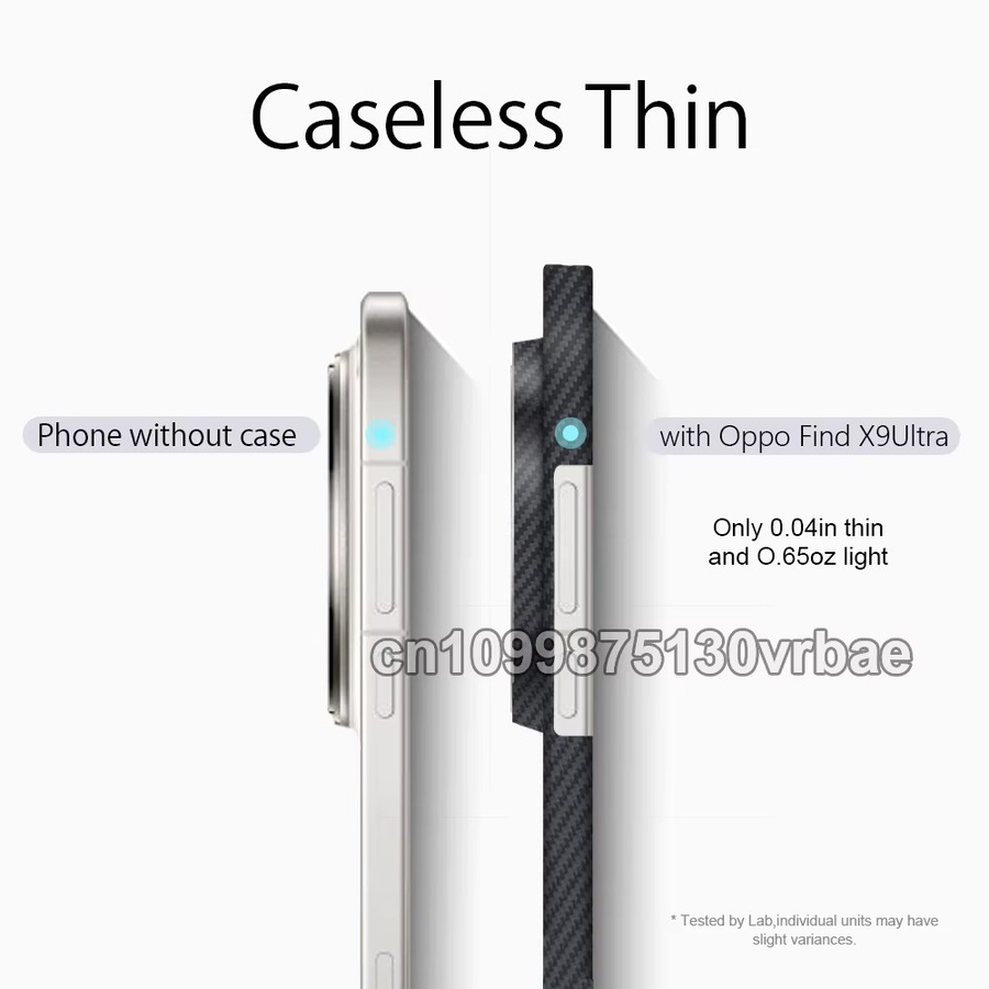 OPPO Find X9 Ultra Carbon-Hülle aus Aramid-Faser Kevlar, ultra dünne Magnet-Schutzhülle, Schwarz-Rot - Bild 2