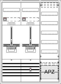 Striebel & John Komplettschrank AP3Pkt.A372Z1V5A2 in Weiß für die Aufputzmontage - Bild 1