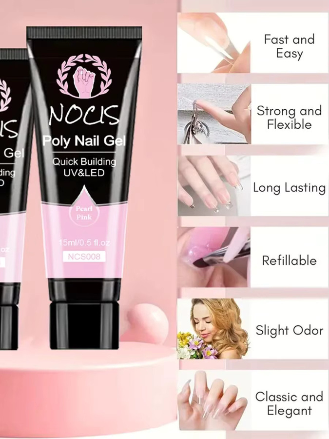NOCIS Poly-Nagelgel, 6 Farben, Soak-Off, LED Gel-Lack - Bild 5