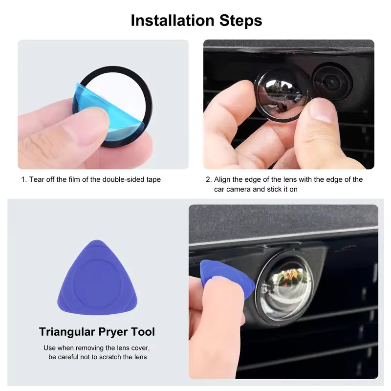 2er-Set Transparenter Kamera-Schutz aus PC für Tesla Cybertruck, Model Y Juniper und Model S - Bild 1