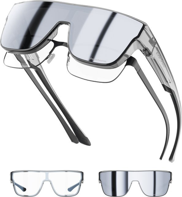 KAPVOE Sonnenbrille, Fitover-Sonnenbrille, quadratisch, TR90, transparent, Unisex - Bild 1