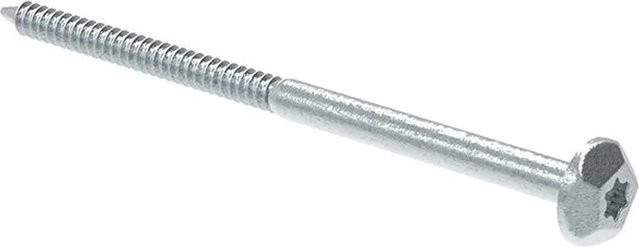 FeNau Sicherheitsschraube aus verzinktem Stahl mit Torx-Antrieb und AW 40 Dübelgewinde, Durchmesser: 7 mm, Länge: 120 mm - Bild 1