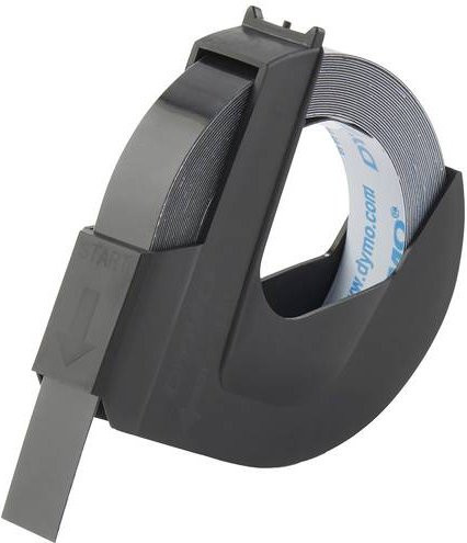 DYMO 3D Prägeband Beschriftungsband Schwarz Transparent mit weißer Schrift, Breite: 9 mm, Länge: 3 m, Artikelnummer 520109 - Bild 1