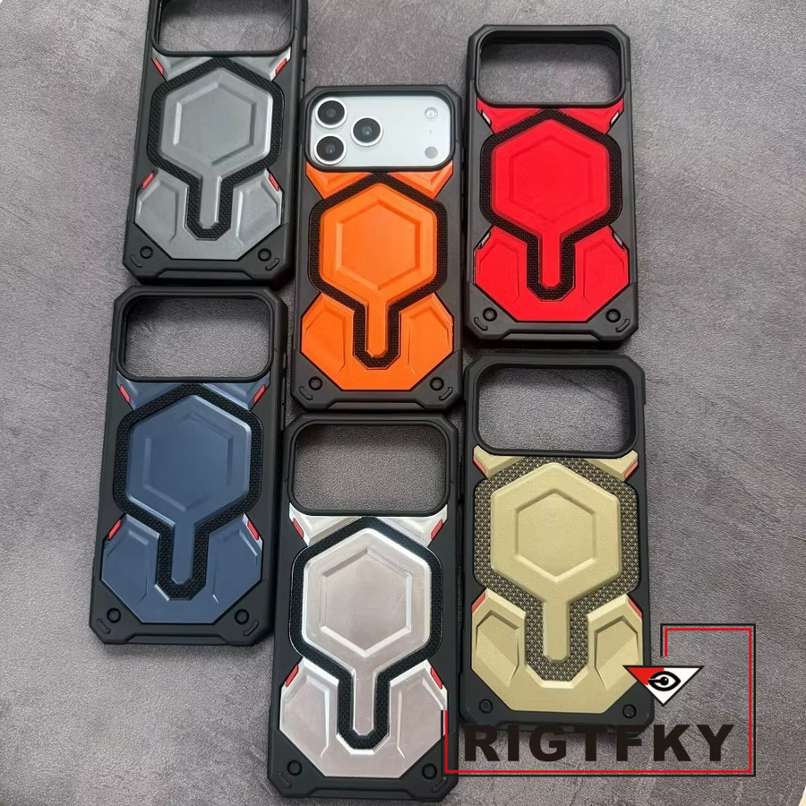 Robuste Militär-Schutzhülle für iPhone 12 bis iPhone 17 Pro Max in Schwarz mit magnetischer Rückabdeckung - Bild 4