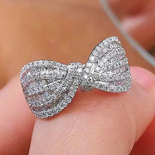 Huitan Ring, Silber, Zirkonia, Damen - Bild 1